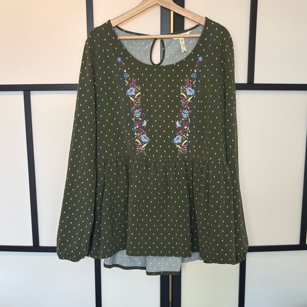 Matilda Jane Boho cottagecore long sleeve top. Embroidery women’s 2X XXL - Picture 2 of 16